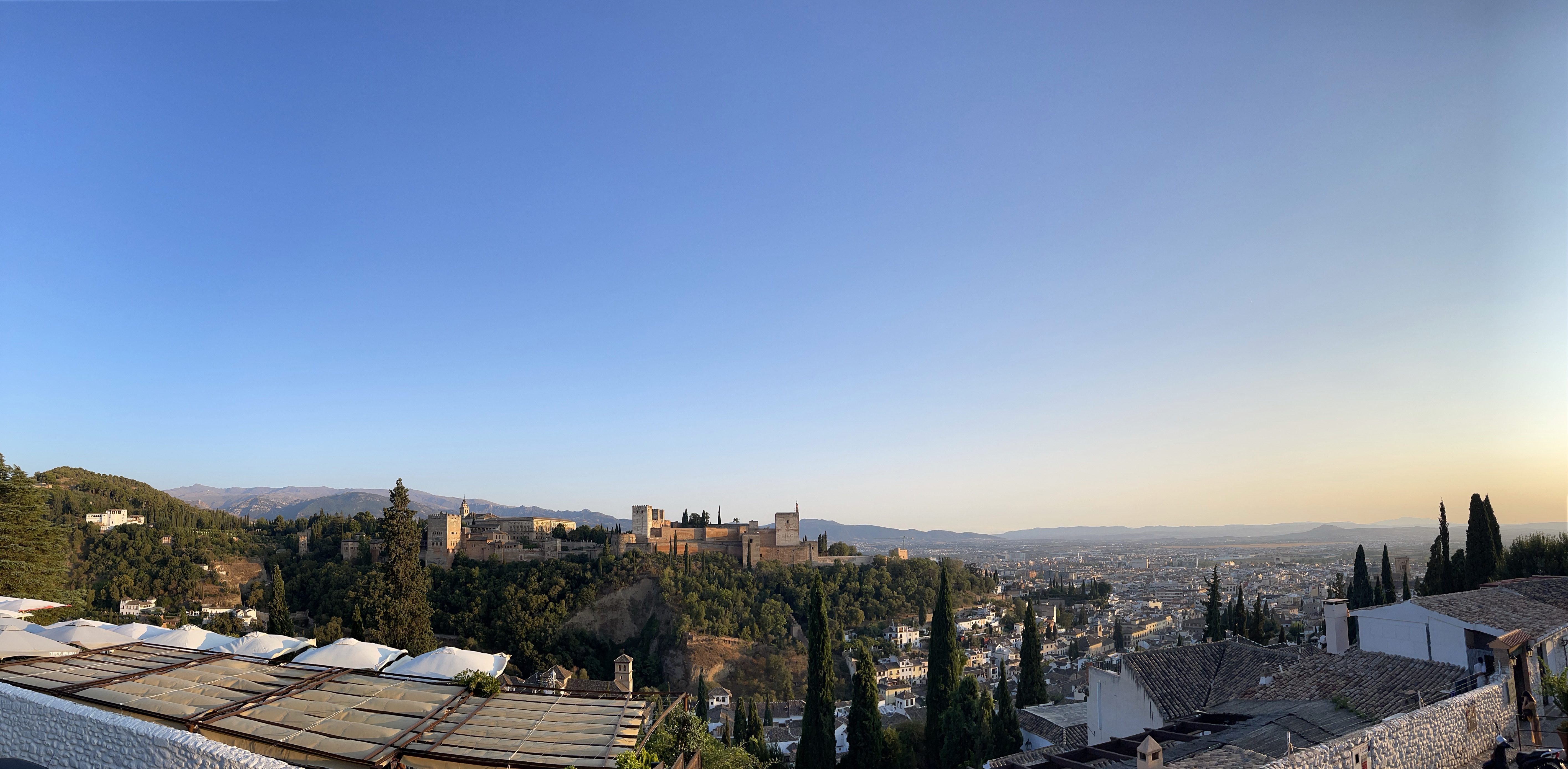pano alhambra from san nicholas viewpoint granada